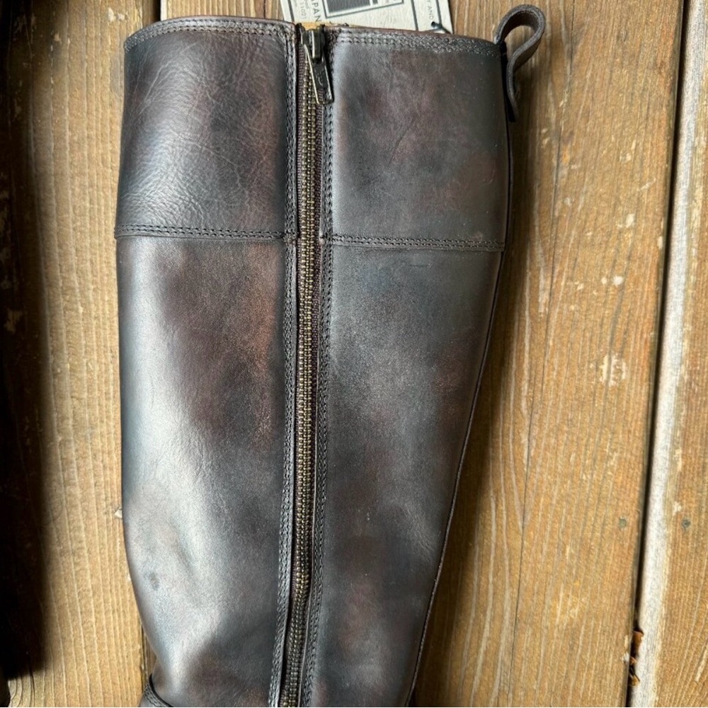 NWT FRYE Melissa Harness Wide Calf Inside Zip Dark Brown Boots in Women's 9B - Picture 10 of 13